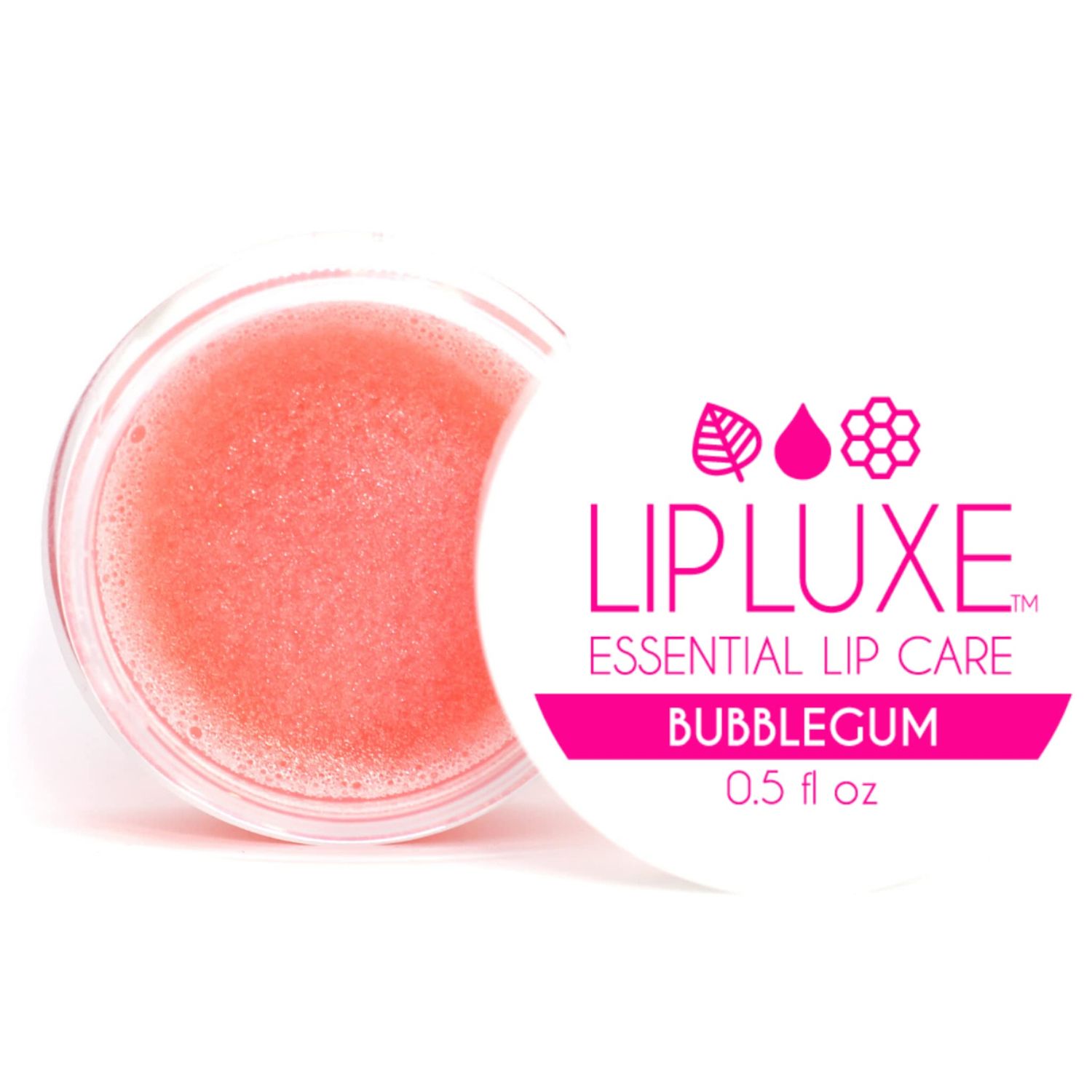 Mizzi Cosmetics LipLuxe Bubblegum Lip Balm, 0.5 fl oz. - Moisturizing Lip Care for Dry Cracked Lips. Made with Honey, Vitamin E, Coconut Oil, Bubblegum Pink