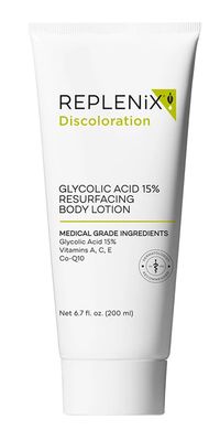 Replenix Glycolic Acid 15% Resurfacing Body Lotion, Medical-Grade Brightening &amp; Hydrating Exfoliating Cream for Skin Discoloration &amp; Rough Texture (6.7 fl. oz)
