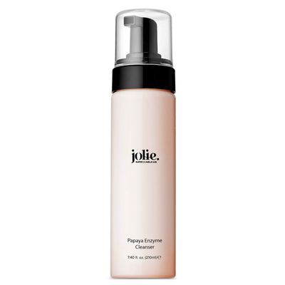 Jolie Papaya Enzyme Cleanser - Exfoliating Gentle Foaming Face Wash, Made with Natural Fruit Extract leaves - Papain, Cucumber &amp; Sage - 7 oz.