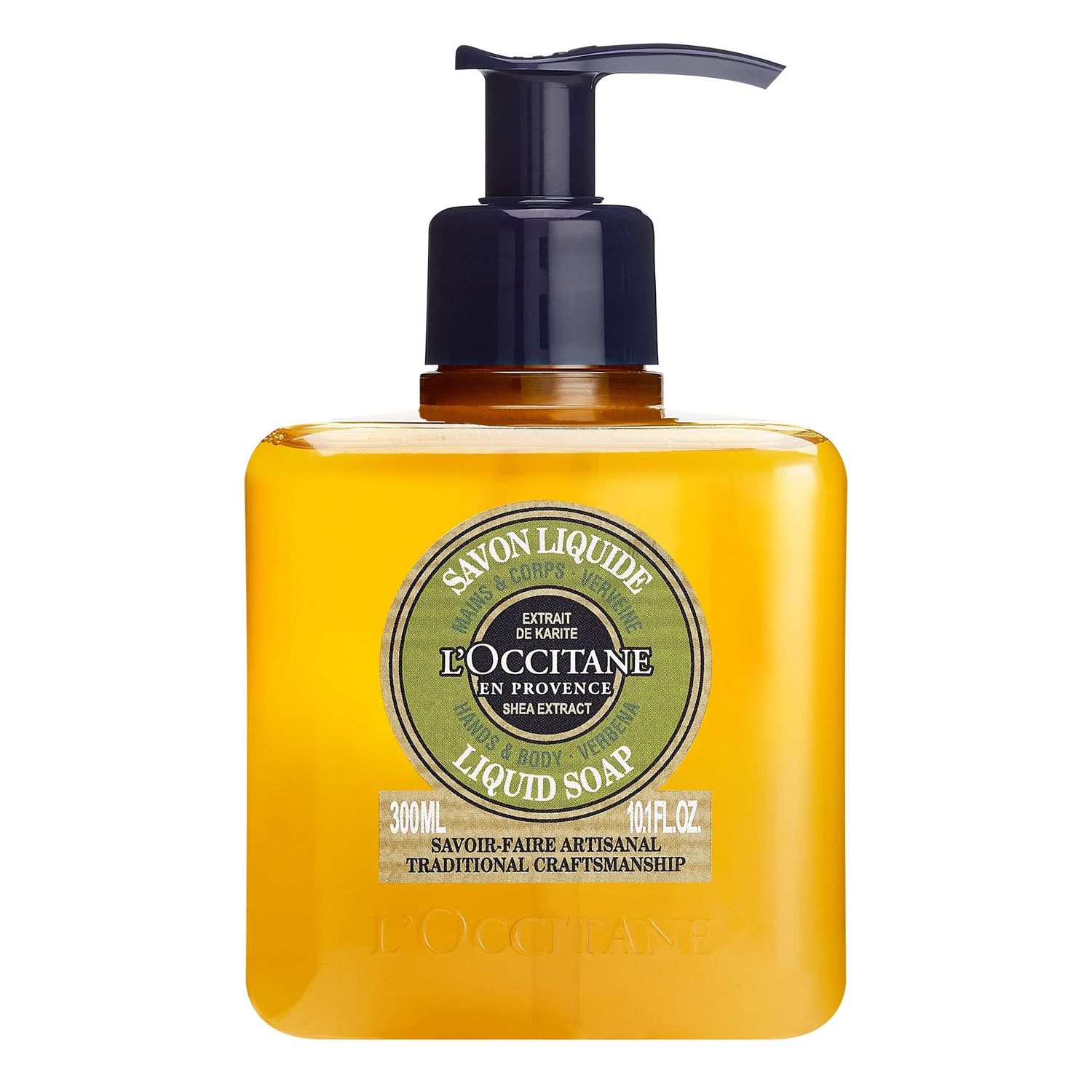 L&#39;OCCITANE Shea Hands &amp;-Body Verbena Liquid Soap: Gently Cleanse Hands &amp; Body, Softening, Citrusy Aroma, With Shea Extract, Refill Available