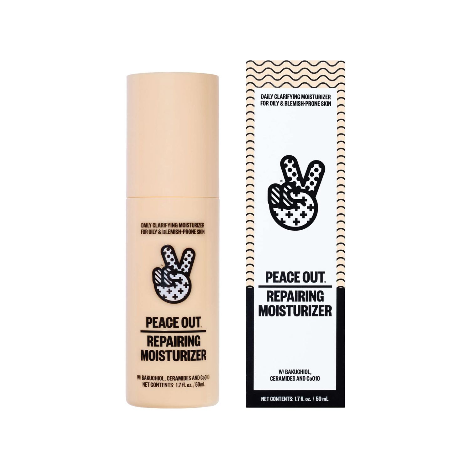 PEACE OUT Skincare Repairing Moisturizer, 1.7 fl oz