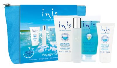 Inis the Energy of the Sea Voyager Gift Set - Hydrating Body Lotion - Refreshing Shower Gel - Body Wash - Unisex Cologne - Hand Cream For Women - Perfume - Travel Size Cosmetics With Cosmetic Bag