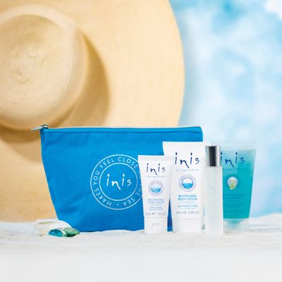 Inis the Energy of the Sea Voyager Gift Set - Hydrating Body Lotion - Refreshing Shower Gel - Body Wash - Unisex Cologne - Hand Cream For Women - Perfume - Travel Size Cosmetics With Cosmetic Bag