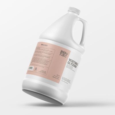 Natural Glycerin for Skin and Face by Raw Plus Rare, Bulk Gallon (128 fl oz), USP Food Grade/Cosmetic Grade, for Hair, Skin, Crafts, Soap Base Oil - Kosher, Halal and Pharmaceutical Grade