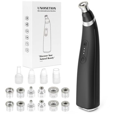 UNOISETION Diamond Microdermabrasion Machine, Handheld Facial Dermabrasion Device, Portable Microdermabrasion Tool with 12 Diamond Tips, Blackhead Removal for Home Travel