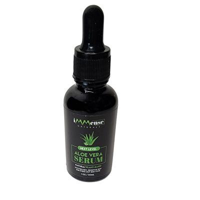 iMMense Naturals Aloe Vera Serum with Vitamin C for Wrinkles &amp; Fine Lines, Use To Brighten Skin-Correct Dark Circles, Hydrate and Even Skintone. Use for a Natural Makeup Primer