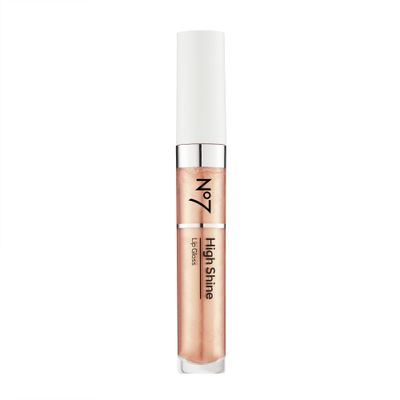 No7 High Shine Lip Gloss - Honey Bloom - Moisturizing, High-Shine Lip Gloss with Jojoba Oil for Lips - Hydrating, Longwear Lip Makeup - Non-Sticky Formula (8ml)