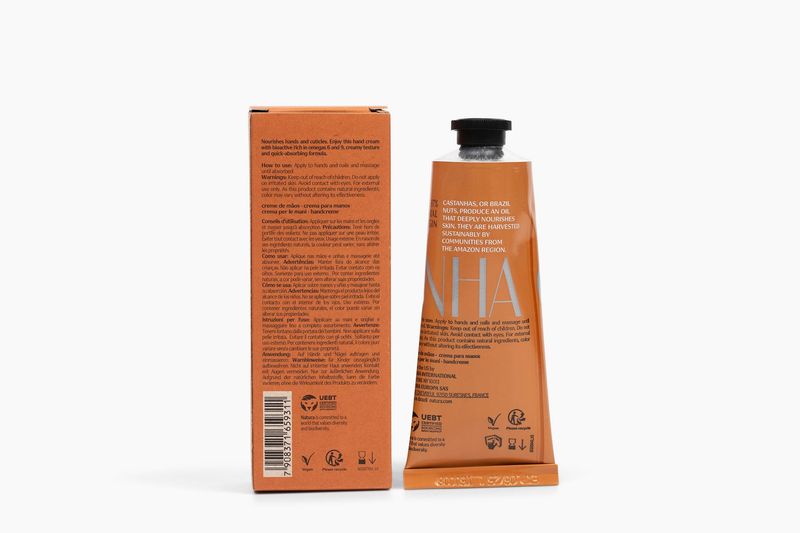 natura - Ekos Castanha (Brazil Nut) Hand Cream - Anti-Dryness Hand Balm - 24-Hour Deep Hydration Skin Moisturizer - Vegan Skin Care - Brazilian Beauty Secrets - Self Care &amp; Body Care - 2.6oz (75g)