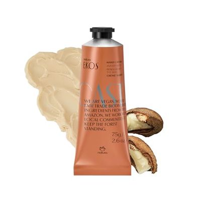natura - Ekos Castanha (Brazil Nut) Hand Cream - Anti-Dryness Hand Balm - 24-Hour Deep Hydration Skin Moisturizer - Vegan Skin Care - Brazilian Beauty Secrets - Self Care &amp; Body Care - 2.6oz (75g)