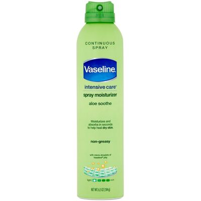 Vaseline Spray &amp; Go Moisturizer, Aloe Fresh, 6.5 oz