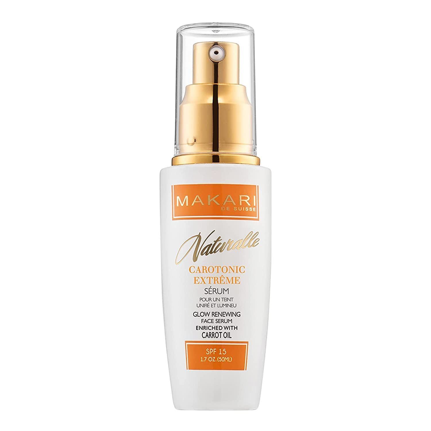 Makari Naturalle Carotonic Extreme Brightening Serum SPF15 (1.7 oz) | Helps Reduce Appearance Of Blemishes, Scars, and Imperfections | Brightens, Smoothens, &amp; Gives Antioxidant Protection
