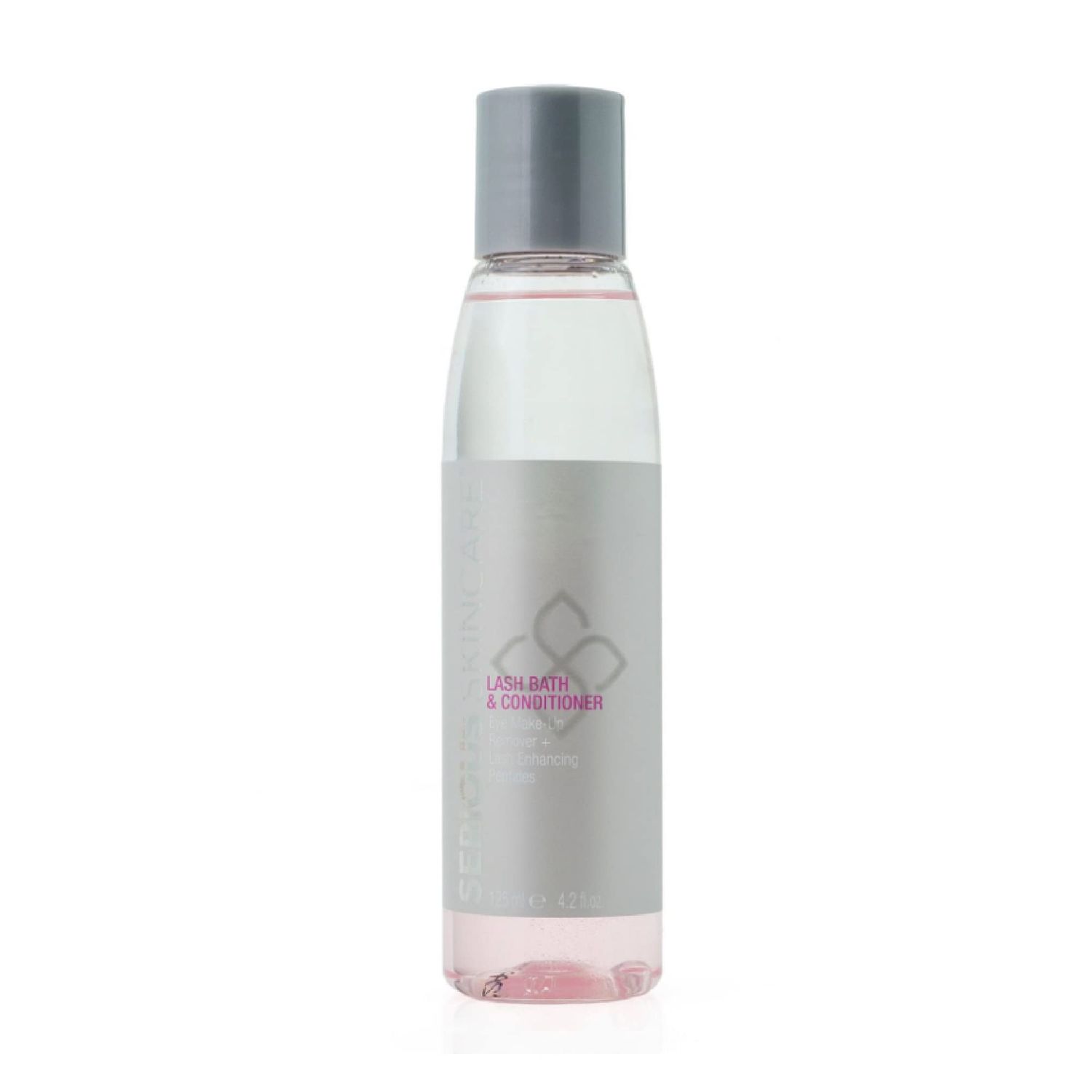 Serious Skincare Lash Bath &amp; Conditioner - Double Action Eye Makeup Remover - Oil Free - Enhancing Peptides Promotes Eyelash Growth - Clover Flower - Effortlessly Removes Waterproof Mascara - 4 oz.