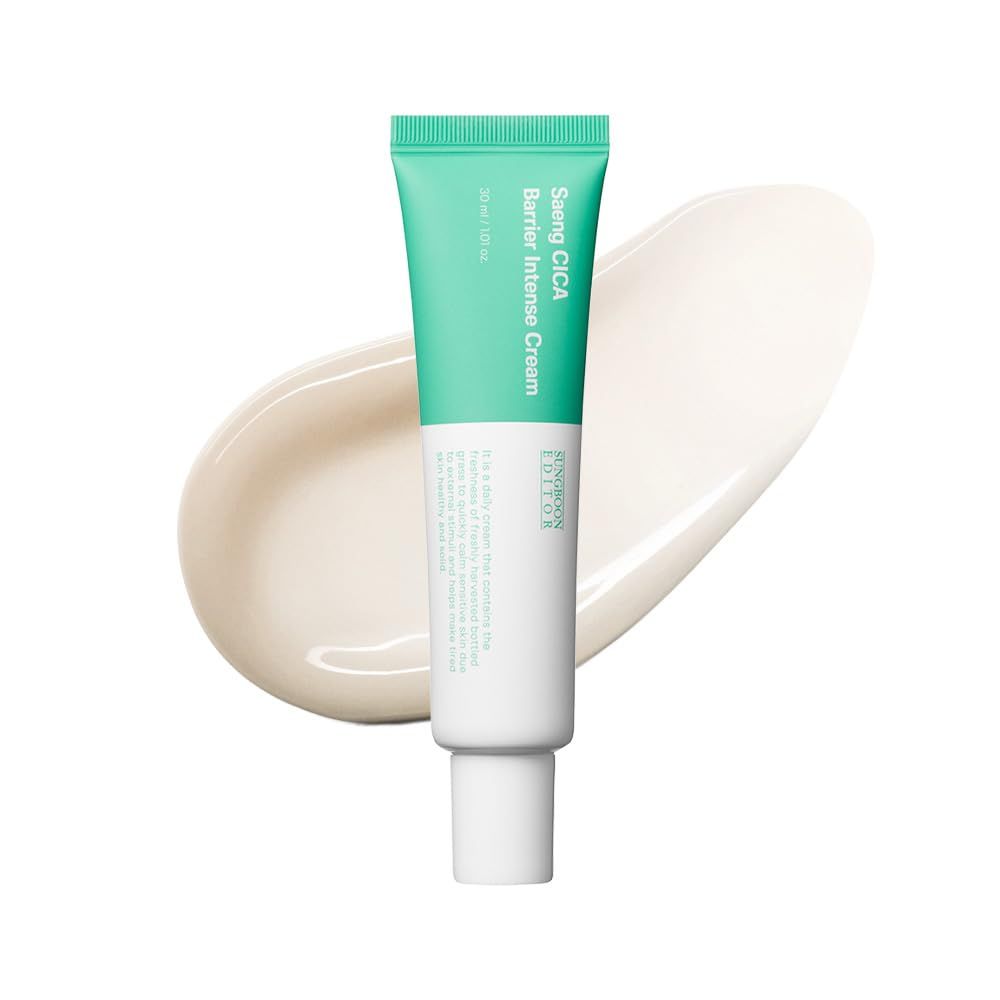 SUNGBOON EDITOR Saeng Cica Barrier Intense Cream | cica face moisturizer, soothing cream for dry &amp; irritated skin, Korean skincare
