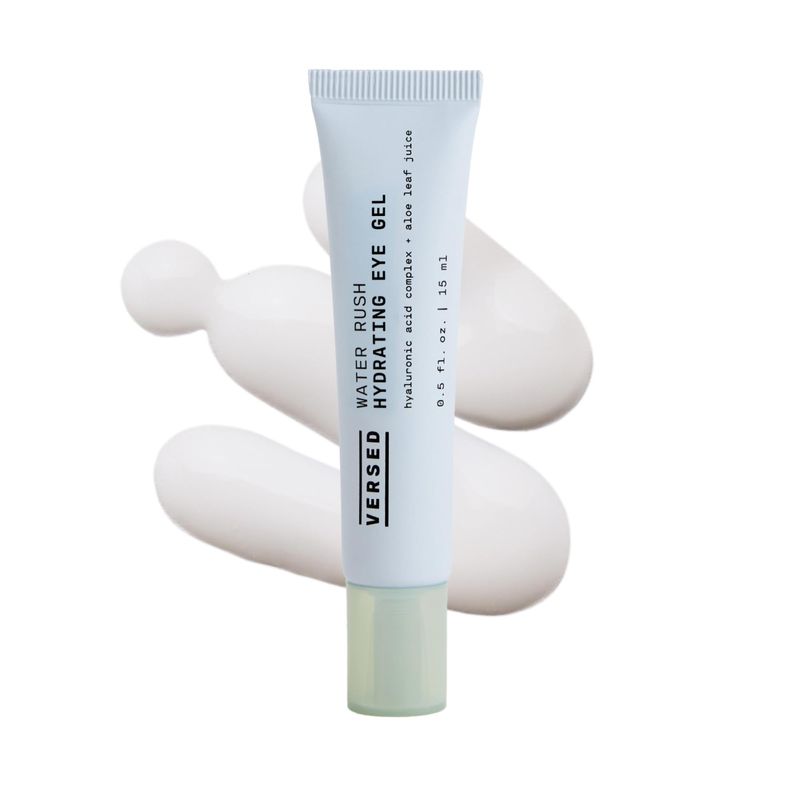 Versed Water Rush Hydrating Eye Gel - Under Eye Cream for Puffiness and Bags Under Eyes - Hyaluronic Acid Under Eye Brightener - Clinically Tested Gel-Cream Formula