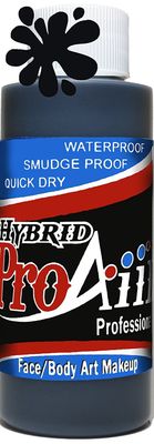 ProAiir Face and Body Painting Makeup - 4oz (120ml) Black