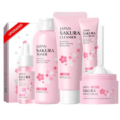 LAIKOU Skin Care Set, Skin Care Routine Kit for Women, Teen Face Care Kit Girls, Skincare Gift Set with Cleanser, Toner, Serum, Eye Cream, Face Cream 5pcs Mother&#39;s Day Christmas Birthday Daughter Wife