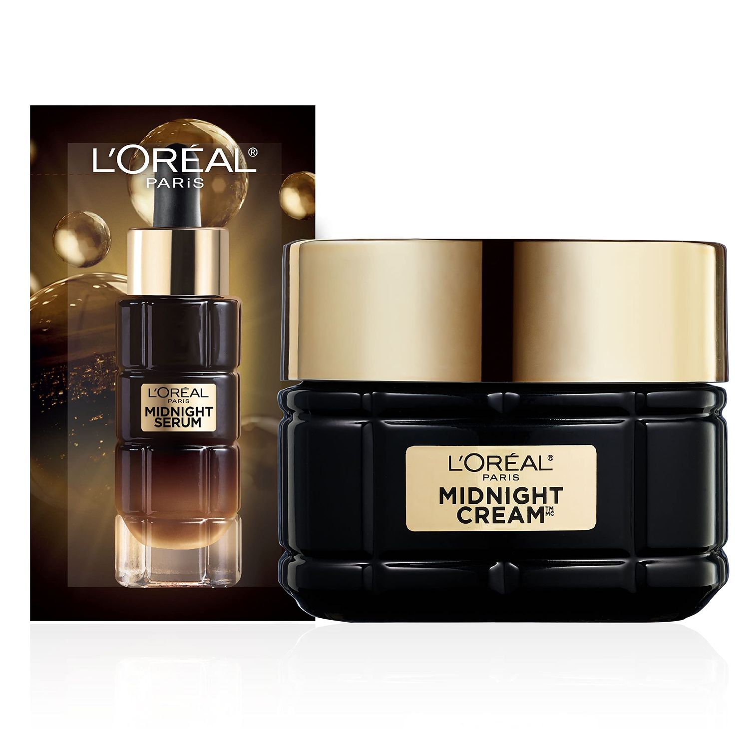 L&#39;Oreal Paris Age Perfect Anti-Aging Midnight Cream, Reduce Wrinkles &amp; Firm 1.7oz + Serum Sample