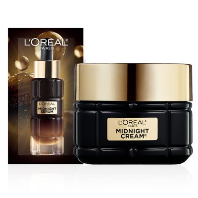 L&#39;Oreal Paris Age Perfect Anti-Aging Midnight Cream, Reduce Wrinkles &amp; Firm 1.7oz + Serum Sample