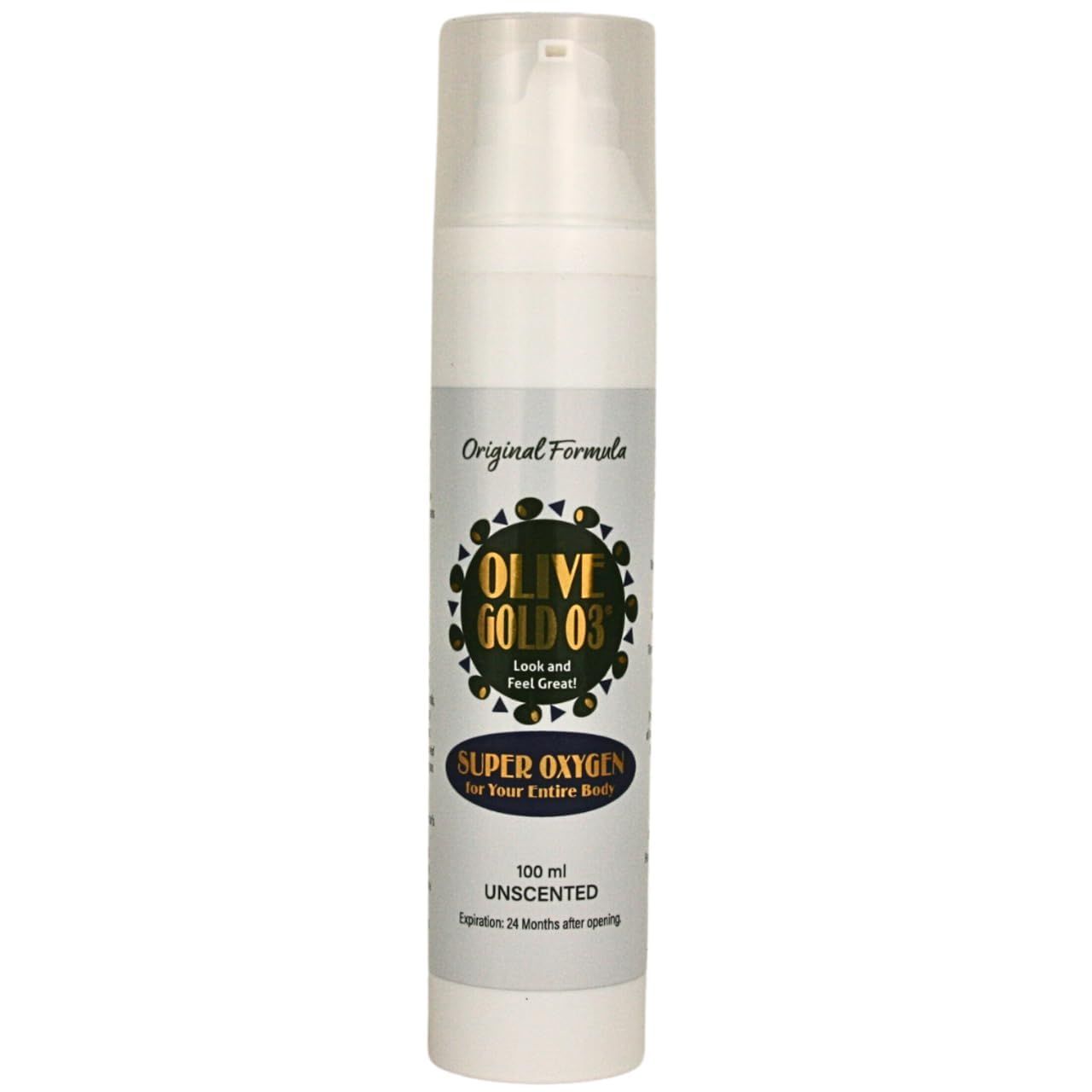 Olive Gold O3 Skin Care Lotion - Ozonated Olive Oil Super Oxygen (4oz)