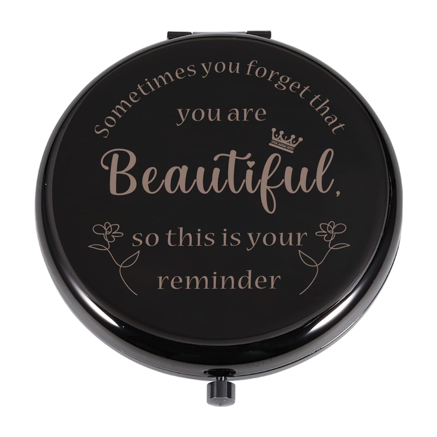Stocking Stuffer for Women Gift Makeup Compact Mirror Sweetest Day Birthday Christmas Off to College Gifts for Her Daughter Girls Sister Friends Girlfriend Wife Female Inspirational Graduation Gifts