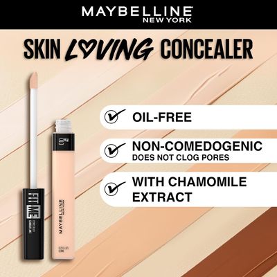 Maybelline New York Fit Me Liquid Concealer Makeup, Natural Coverage, Lightweight, Conceals, Covers Oil-Free, Light, 1 Count (Packaging May Vary)