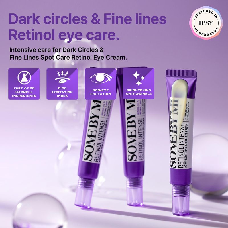 SOME BY MI Retinol Intense Advanced Triple Action Eye Cream - 1.01Oz, 30ml - Mild Korean Under Eye Cream Anti Aging for Dark Circles and Fine Lines - Ideal for Retinol Beginners - Korean Skin Care