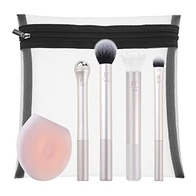 Real Techniques Limited Edition Me Time Makeup Brush and Skin Care, 6 Piece Valentines Day Gift Set, Perfect For Wife, Spouse, Girlfriend, Significant Other, or Daughter