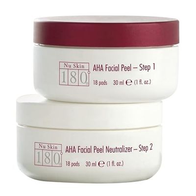 Nu Skin 180 Facial Peel &amp; Neutralizer - Lactic Acid and Avena Sativa Extract Face Peel | Accelerate Skin Cell Turnover, Reduce Wrinkles | Skin Care Facial Peel, Soothing Skin Neutralizer