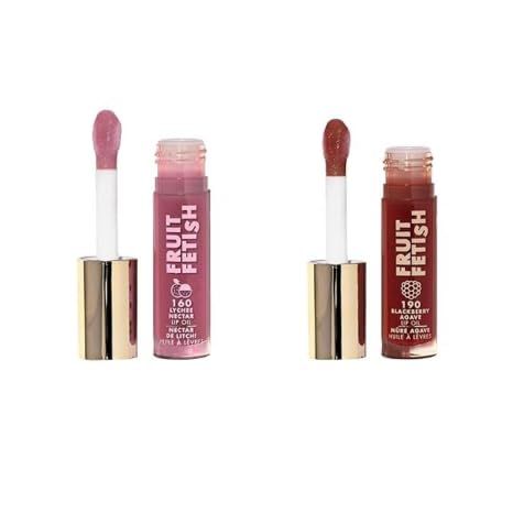 Milani Lip Kit Bundle - Raspberry Peach + Strawberry Melon Fruit Fetish Lip Oils