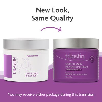 TriLASTIN Maternity Stretch Mark Prevention Cream - Paraben-Free, Hypoallergic, and Safe for Pregnancy - Stretch Mark Cream for Pregnant Women - 4 Oz - Belly Cream for Pregnant Women