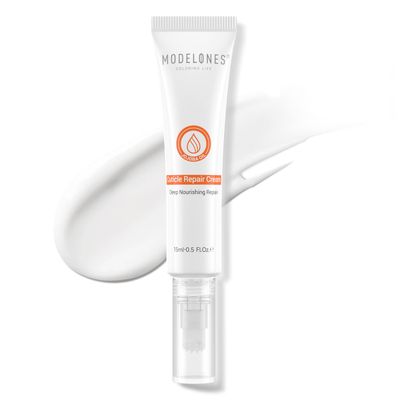 modelones Cuticle Cream, Ultra-Hydrating Nail Care Organic Jojoba Oil Vitamin E, Cuticle Repair Treatment Non-greasy Repair Dry Cracked Cuticles 15ML