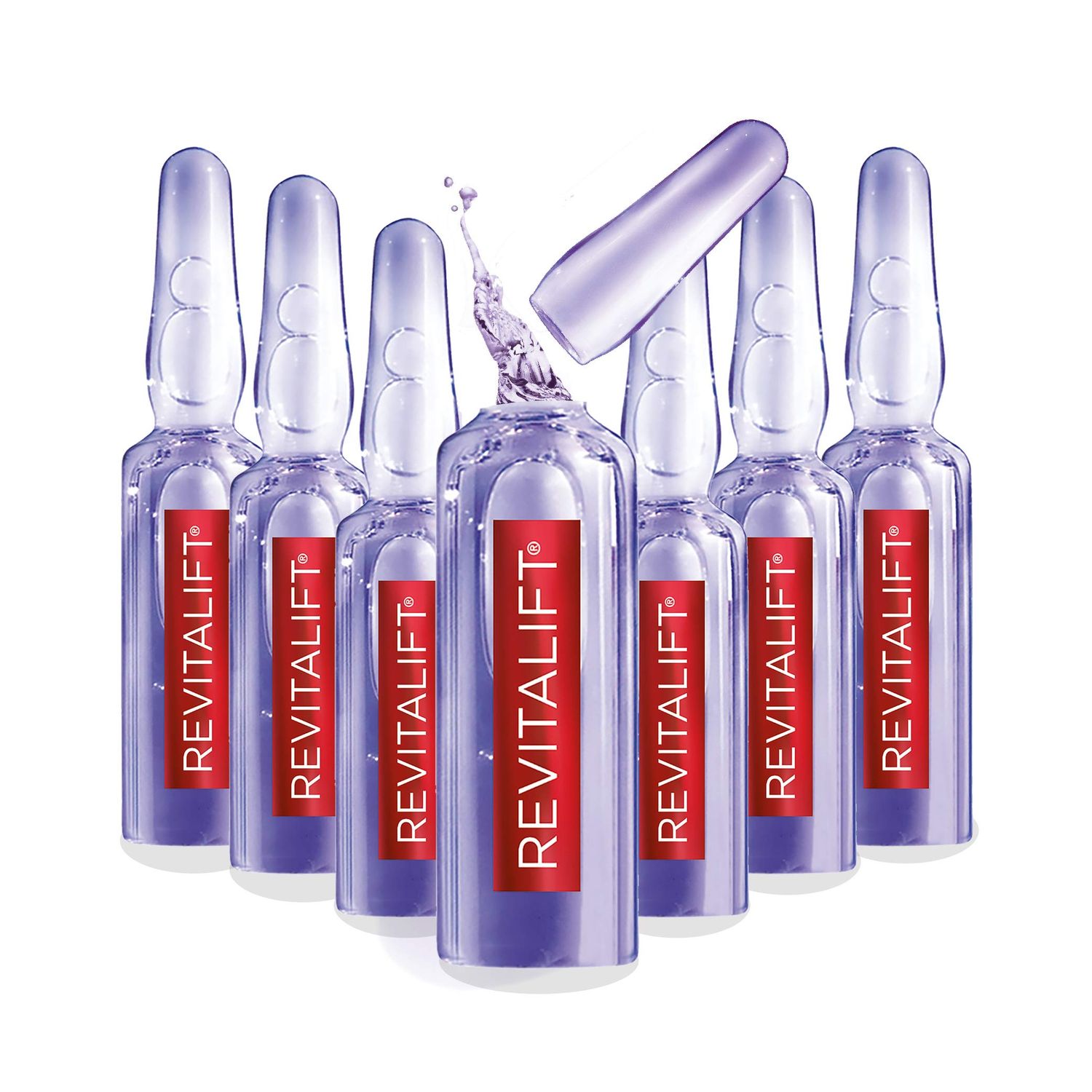L&#39;Oreal Paris Revitalift Derm Intensives Hyaluronic Acid Serum Ampoules 7 Day Boost Pure Hyaluronic Acid Anti-Aging Ampoules to visibly replump skin in 7 days, 7 Ampoules, 0.28 fl; oz.