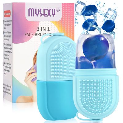 MYSEXY Ice Roller for Face & Eye, Beauty Facial Ice Rollers Ice Holder Mold Face Puffiness Relief Massage Skin Care Tools for Brighten Lubricate Shrink Pores Remove Fine Lines (Blue) MYSEXY Ice Roller for Face & Eye, Beauty Facial Ice Rollers Ice Holder Mold Face Puffiness Relief Massage Skin Care Tools for Brighten Lubricate Shrink Pores Remove Fine Lines (Blue)