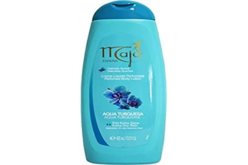 Maja Perfumed Aqua Turqueza Body Lotion Extra Dry Skin 13.5 oz. Aqua Turquoise