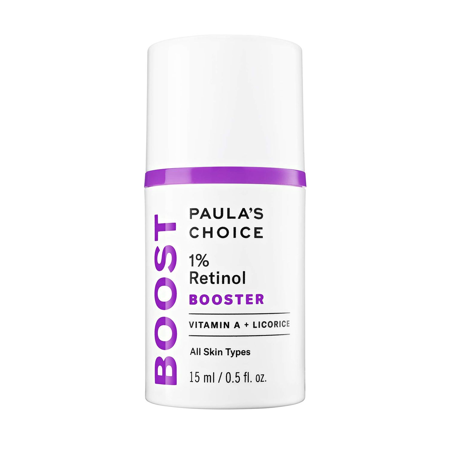 Paula&#39;s Choice BOOST 1% Retinol Booster, Vitamin A &amp; Licorice Serum for Fine Lines &amp; Wrinkles, 0.5 Ounce