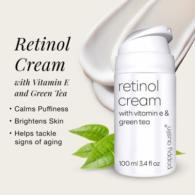 poppy austin Retinol Cream for Face 3.4OZ, High-Strength Retinol Night Cream - Cruelty Free Wrinkle Cream For Face - Anti Aging Eye Cream Retinol For Face &amp; Body
