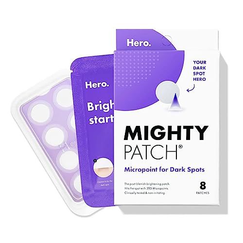 Hero Cosmetics Mighty Patch Micropoint for Dark Spots - Post-Blemish Dark Spot Patch with 395 Micropoints, Dermatologist Tested and Non-irritating (8 Count)