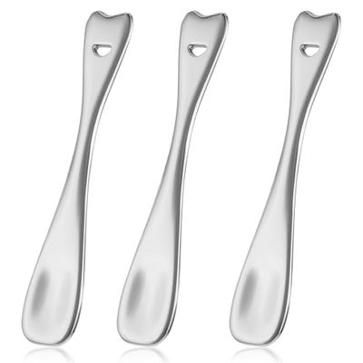 Sibba Mini Spoon Face Spatula Makeup Small Skincare For Cosmetics Mask Make Up Tool Beauty Skin Care Lotion Cosmetic Facial Spatulas Cream Product Moisturizer Applicator Tiny Scoop Lip Scooper