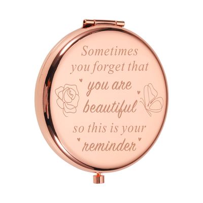 KINMES Stocking Stuffers for Women, Inspirational Gifts Makeup Mirror for Women Mothers Day Valentines Day Birthday for Girls Daughter Mom Sister Female Friend Wife Girlfriend Boss Lady