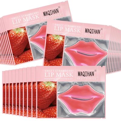 MAQIHAN 30PCS Moisturizing Lip Mask - Pink Lip Patches for Lip Spa Daily Labial Masks Skincare Hydrating Lip &amp; Collagen Lip Mask to Reduce Lip Wrinkles Dryness Anti-wrinkle Lightens