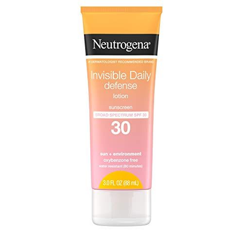 Neutrogena Invisible Daily Defense Sunscreen Lotion, Broad Spectrum SPF 30, Oxybenzone-Free &amp; Water-Resistant, Sun &amp; Environmental Aggressor Protection, Antioxidant Complex, 3.0 fl. oz