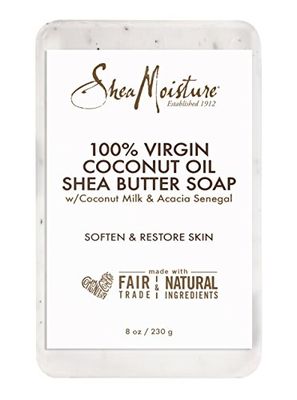 SheaMoisture SHEA MOISTURE 100% Virgin Oil Butter Soap,Coconut,8 Oz (U-BB-2690)