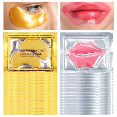 PERVALA 30PCS Lip Mask &amp; Under Eye Mask, 24K Under Eye Patches for Puffy Eyes, Pink Lip Masks Skincare, Effectively Moisturizing the Lip &amp; Eye Skin, Reducing Fine Lines &amp; Dark Circle