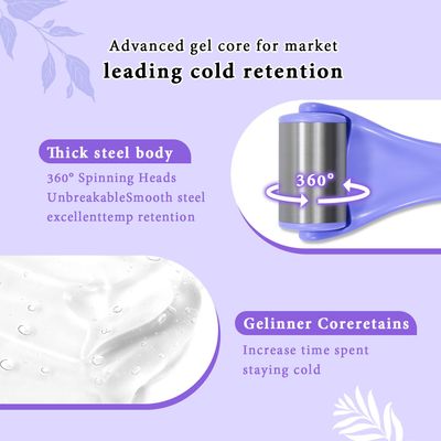 my novel things Cooling Eye Mask Ice Roller for Face, Cold Roller Skin Care Facial Lymphatic Drainage Massager and Gel Mask for Dark Circles Puffiness Warm Compress Puff Women Men Wrinkles Lifting