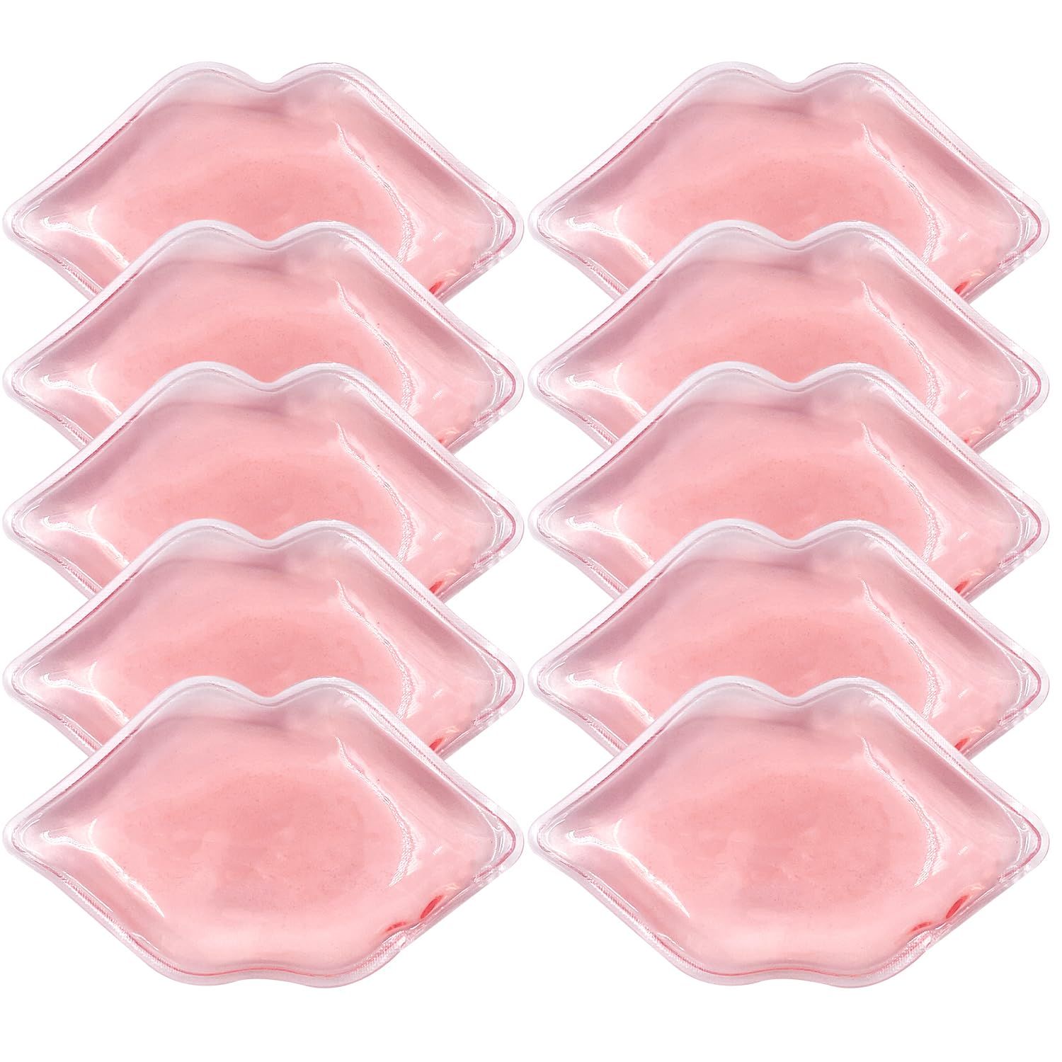 Lip Ice Pack for Cosmetic (10 PCS)Ice Pack After lip ice treatment, reusable ice pack lip shape ice pack to relieve pain and relax lips, anti-aging lip care ice pack to reduce lip swelling