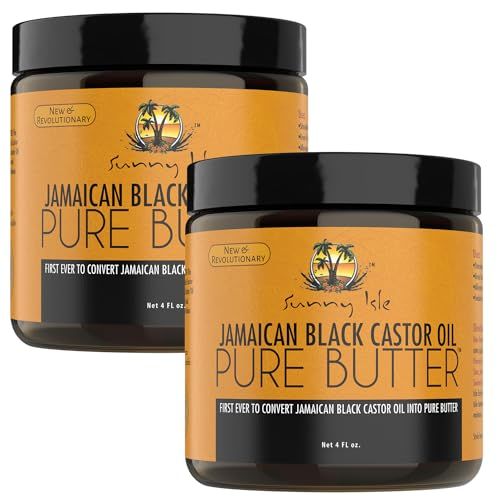 Sunny Isle Jamaican Black Castor Oil Pure Butter Original 4oz (Pack of 2)