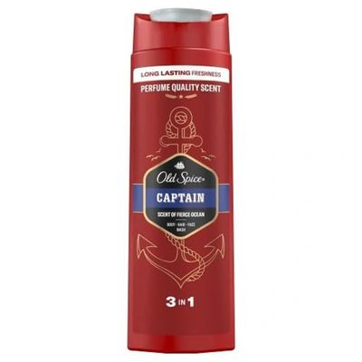 Old Spice Captain Body Hair and Face wash 400Ml 3 in 1