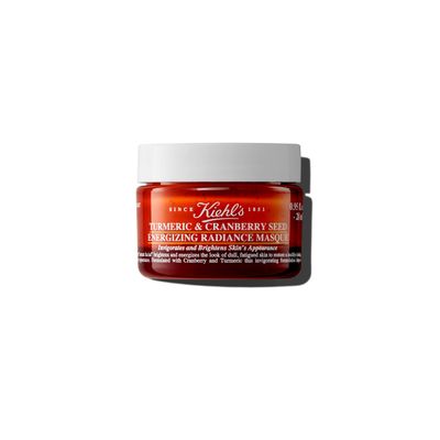 Kiehl&#39;s Turmeric &amp; Cranberry Seed Energizing Radiance Face Mask, Brightening Facial Mask, Invigorates Dull Skin, Gently Exfoliates for Smoother Skin, for All Skin Types, Paraben-free - 0.95 fl oz
