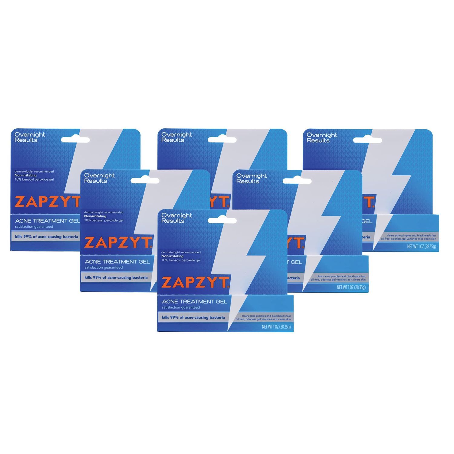 Zapzyt Acne Treatment Gel Maximum Strength 1.0 oz. (Quantity of 6)