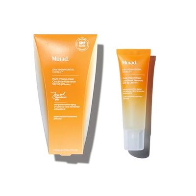 Murad Multi-Vitamin Clear Coat Sunscreen SPF 50 - Antioxidant-Rich Broad-Spectrum SPF with Vitamins C-F, Bio-Fermented Clary Sage &amp; Chia Seed, Clear and Non-Comedogenic, For All Skin Types - 1.7 Fl Oz